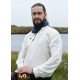Chemise médiévale Ludwig en coton naturel sur homme