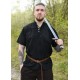 Chemise médiévale noire à manches courtes de Battle-Merchant