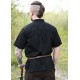 Camisa medieval negra de manga corta de Battle-Merchant