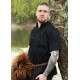 Camisa medieval negra de manga corta de Battle-Merchant