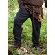 Pantalones medievales negros con cordón ajustable