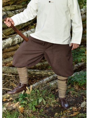 Pantalon viking marron en coton Rus Olaf