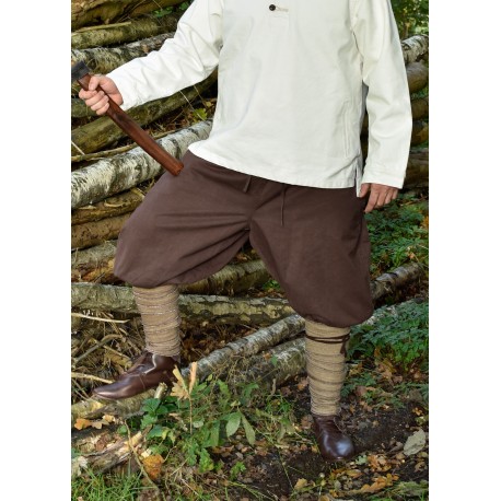 Pantalones vikingos marrones de algodón Rus Olaf