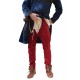 Chausses médiévales rouges avec lacets de Battle-Merchant