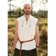 Camisa medieval sem mangas cor natural