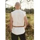 Camisa medieval sin mangas de color natural