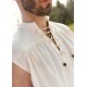 Camisa medieval sem mangas cor natural