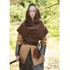 Capucha medieval marrón Stig para recreación histórica