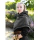 Capucha medieval marrón Stig para recreación histórica