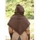 Capucha medieval marrón Stig para recreación histórica