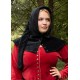 Capuche médiévale en velours noir Mirella