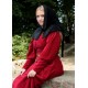 Capuche médiévale en velours noir Mirella