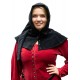 Capuche médiévale en velours noir Mirella