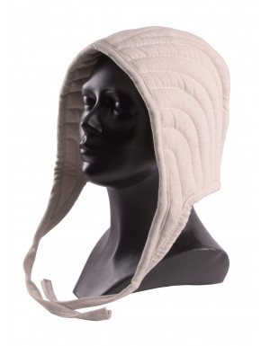 Gorro acolchado beige Ulfberth para armaduras
