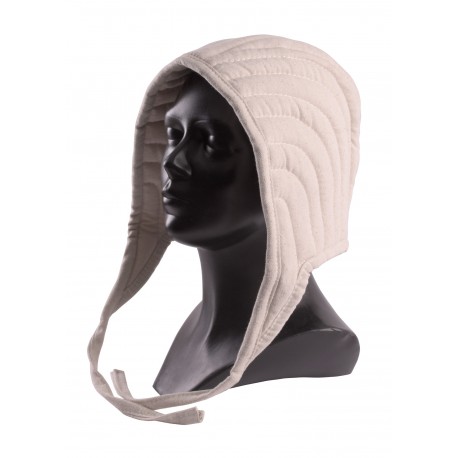 Gorro acolchado beige Ulfberth para armaduras