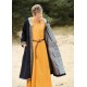 Manteau viking bleu foncé avec broderie celte