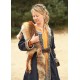 Manteau viking bleu foncé avec broderie celte