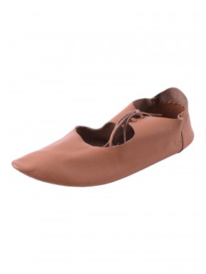Chaussures Latchet médiévales en cuir, design archéologique