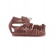 Sandales romaines en cuir marron avec clous