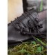 Chaussure médiévale en cuir marron à lacets