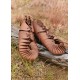 Sandales médiévales ULFBERTH® en cuir de buffle marron