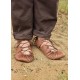 Sandales médiévales ULFBERTH® en cuir de buffle marron