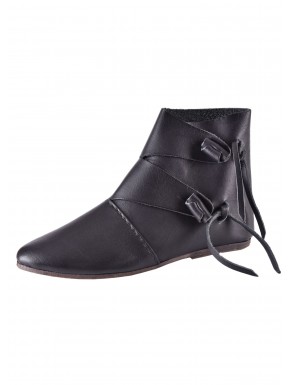 Chaussures vikings noires Jorvik en cuir
