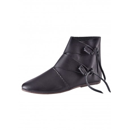 Chaussures vikings noires Jorvik en cuir