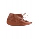 Chaussures vikings en cuir marron style Hedeby