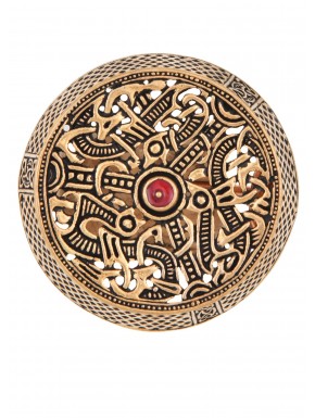 Broche caja vikingo pequeño Gotland con diseño intrincado
