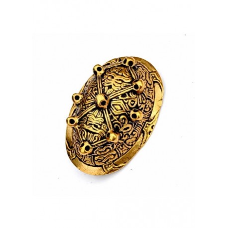 Broche ovalado vikingo Saltvik en bronce o plata