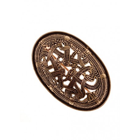 Broche ovale viking style Jelling en bronze