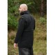 Gambison long noir avec boucles et manches amovibles