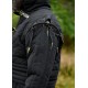 Gambison long noir avec boucles et manches amovibles