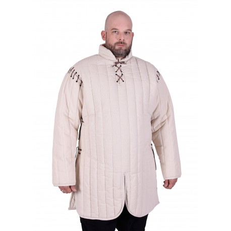 Gambeson beige long avec manches amovibles