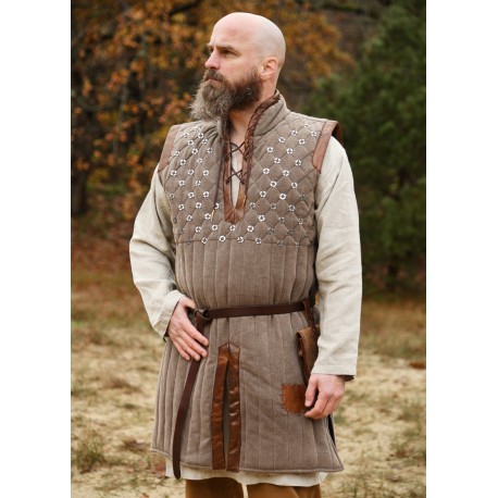 Gambison sans manches marron avec détails Ulfberth
