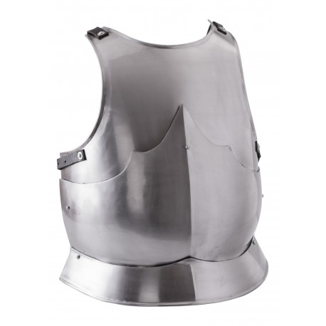 Plastron européen en acier avec plaque arrière