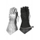 Gantelets gothiques en acier avec gant en cuir