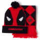 Conjunto de inverno Deadpool com gorro e cachecol