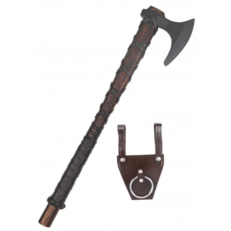Hache viking de Ragnar par Windlass avec support en cuir