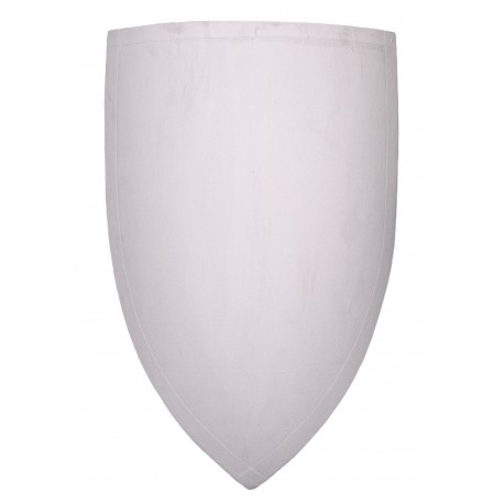 Bouclier en bois blanc avec sangles en cuir