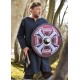 Bouclier viking avec croix celtique peint à la main 61 cm