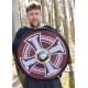 Bouclier viking avec croix celtique peint à la main 61 cm