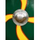 Escudo cometa normando verde-amarillo de madera