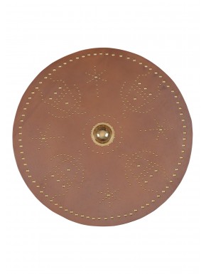 Bouclier rond écossais avec décoration en laiton