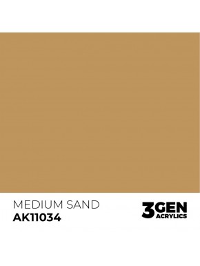 Frasco de tinta acrílica AK-Interactive Medium Sand 17ml
