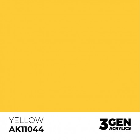 Peinture acrylique jaune AK11044 de 17ml