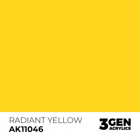 Frasco de tinta acrílica Radiant Yellow da AK-Interactive