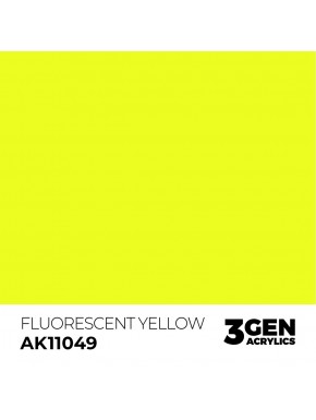 Peinture acrylique jaune fluorescente AK-Interactive 17ml