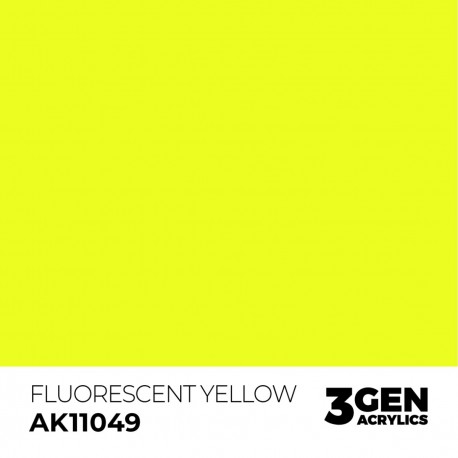 Peinture acrylique jaune fluorescente AK-Interactive 17ml